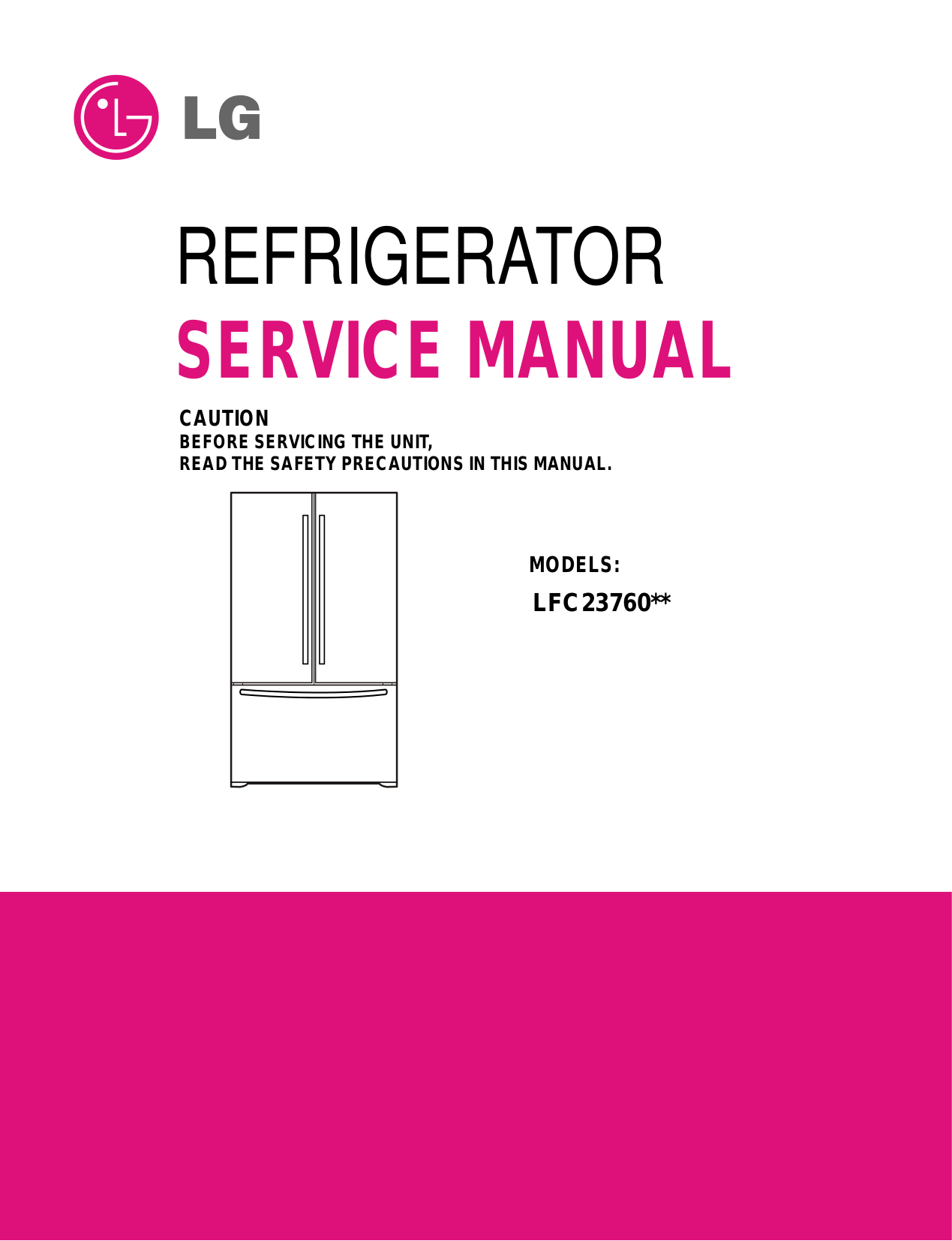 Download free pdf for LG LFC23760ST Refrigerator manual