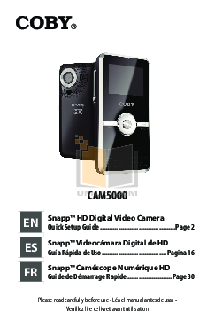 pdf for Coby Camcorders SNAPP CAM5000 manual