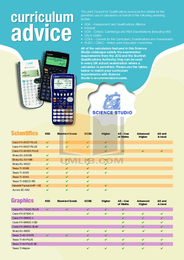 PDF manual for Aurora Calculator HC133