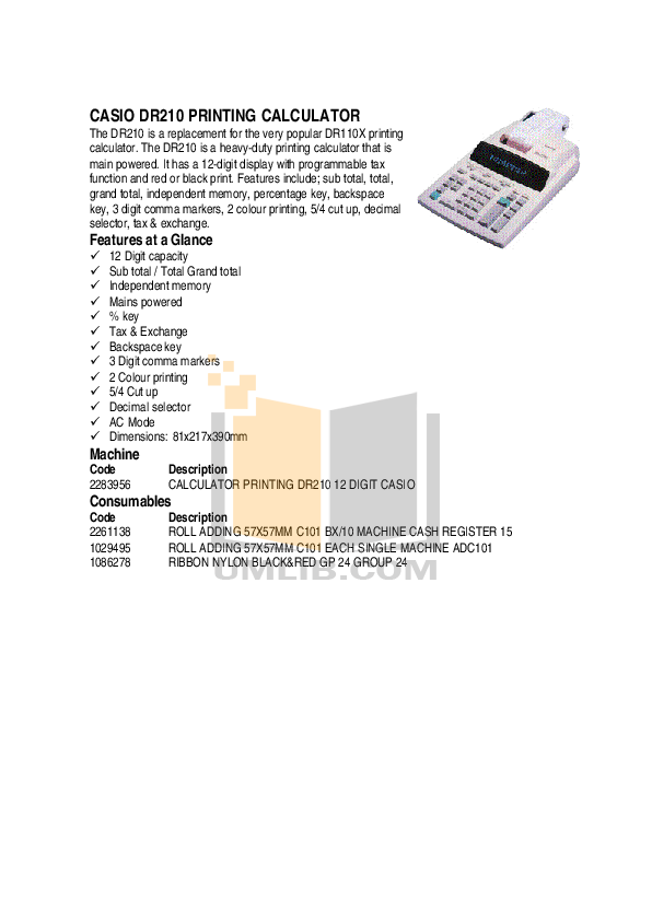 download-free-pdf-for-casio-dr-210tm-calculator-manual