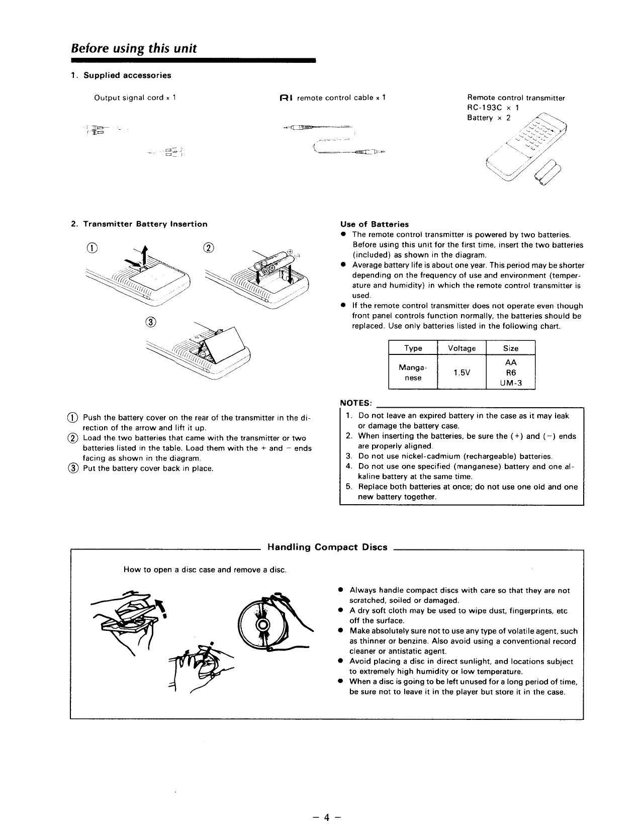 PDF manual for Onkyo CD Player DX-704