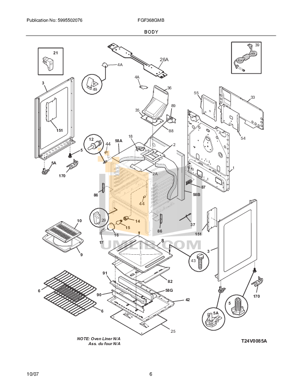 PDF manual for Frigidaire Range FGF368G