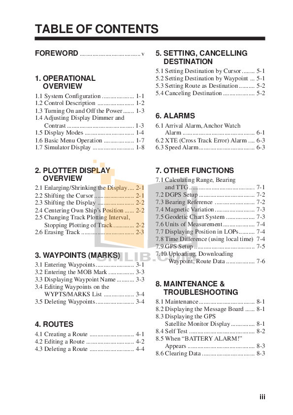PDF manual for Furuno GPS GP32