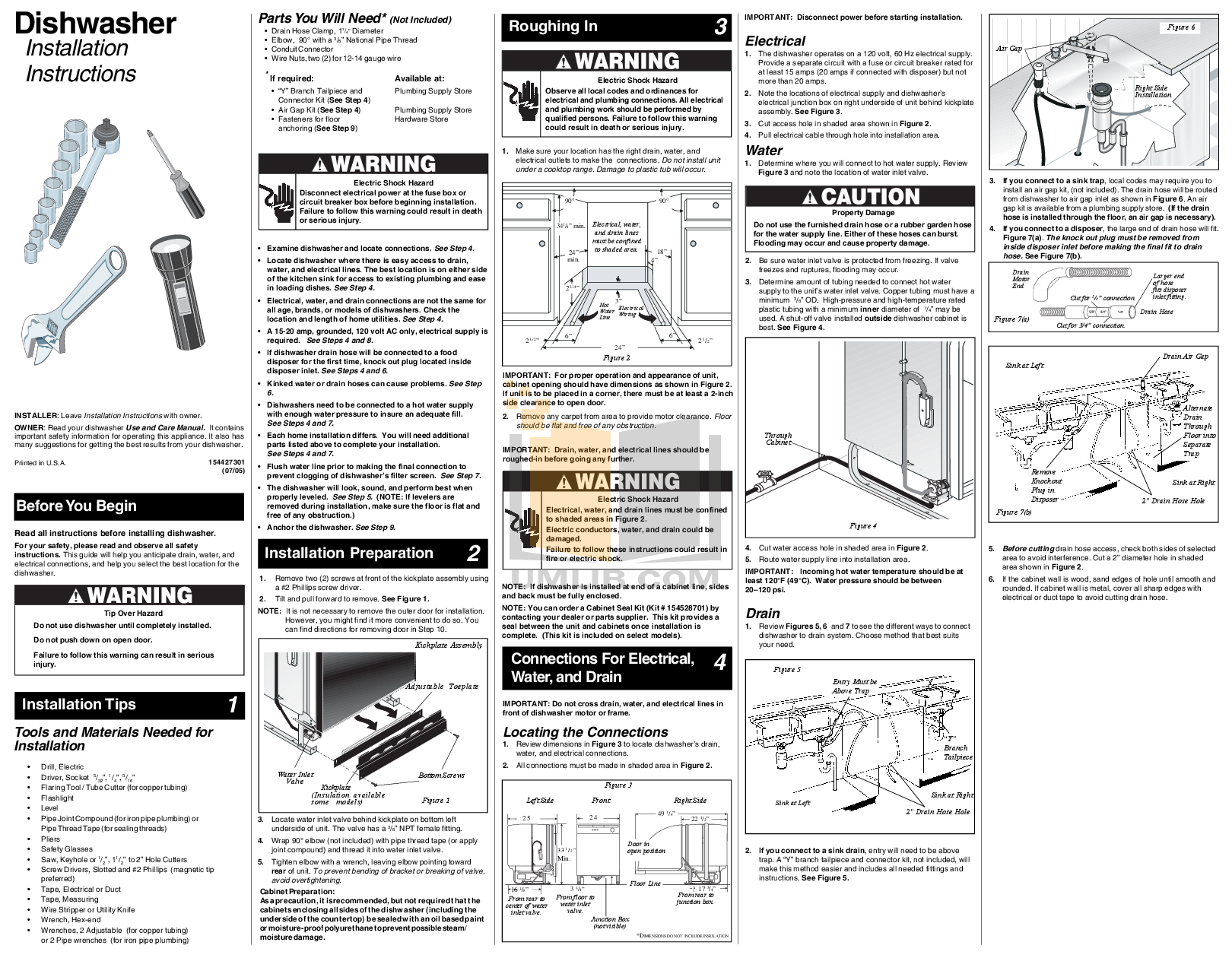 Download free pdf for Frigidaire FFBD2409LS Dishwasher manual