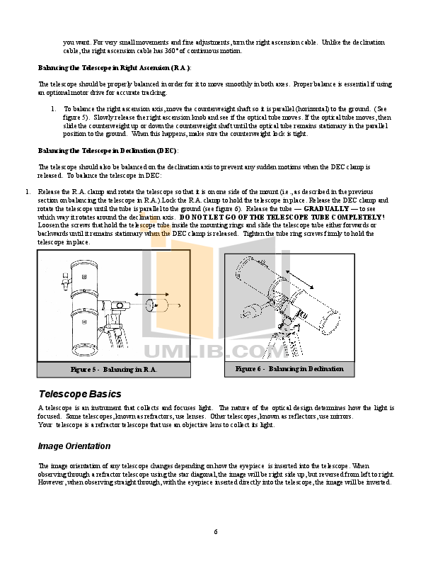 PDF manual for Celestron Telescope FirstScope 80EQ