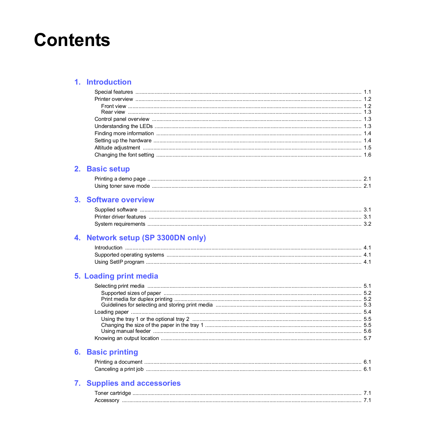 PDF manual for Ricoh Printer Aficio SP3300DN