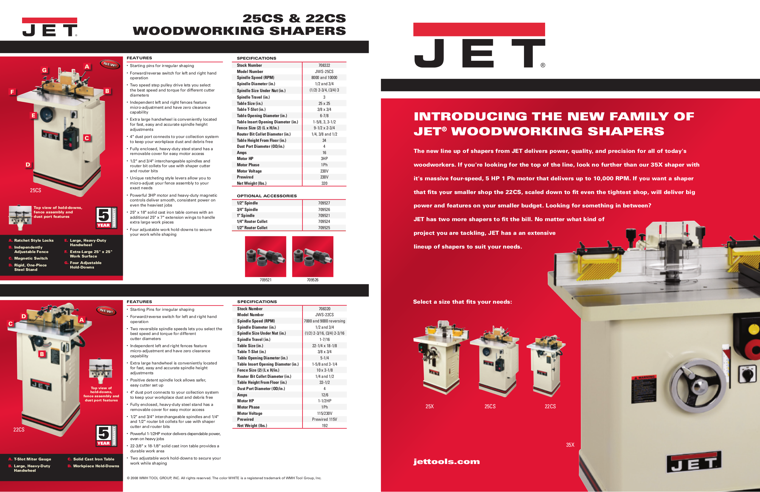 Download free pdf for Jet JWS22CS Shapers Other manual