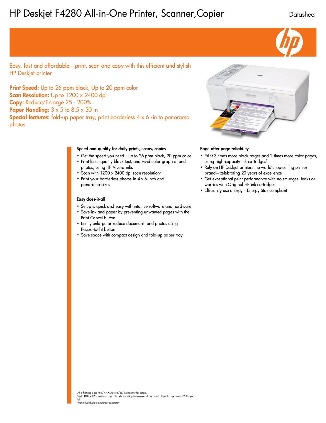 Download Free Pdf For Hp Deskjet F4280 Multifunction Printer Manual