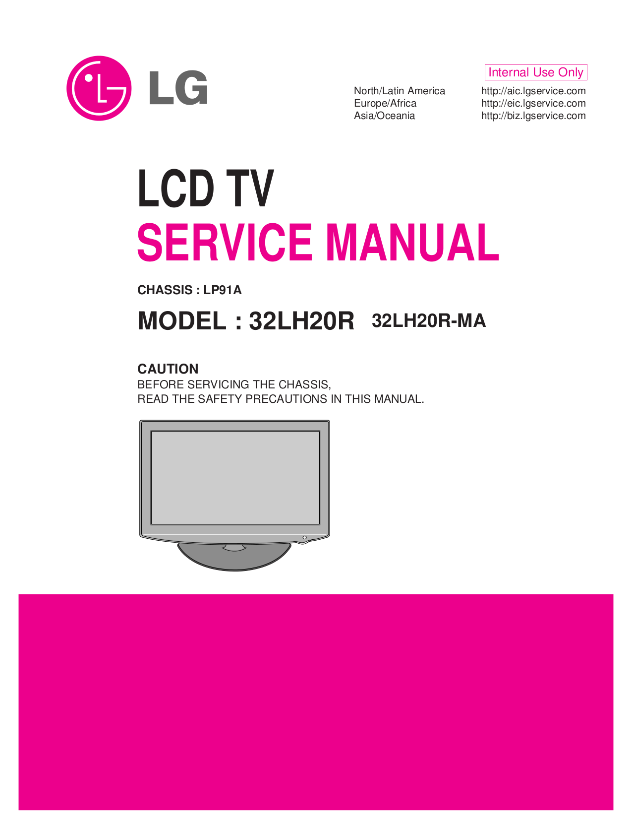 Download free pdf for LG 32LH20R TV manual