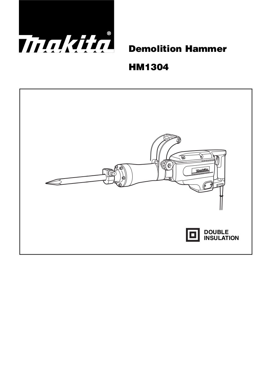 Download free pdf for Makita HM1304B Demolition Hammer Other manual