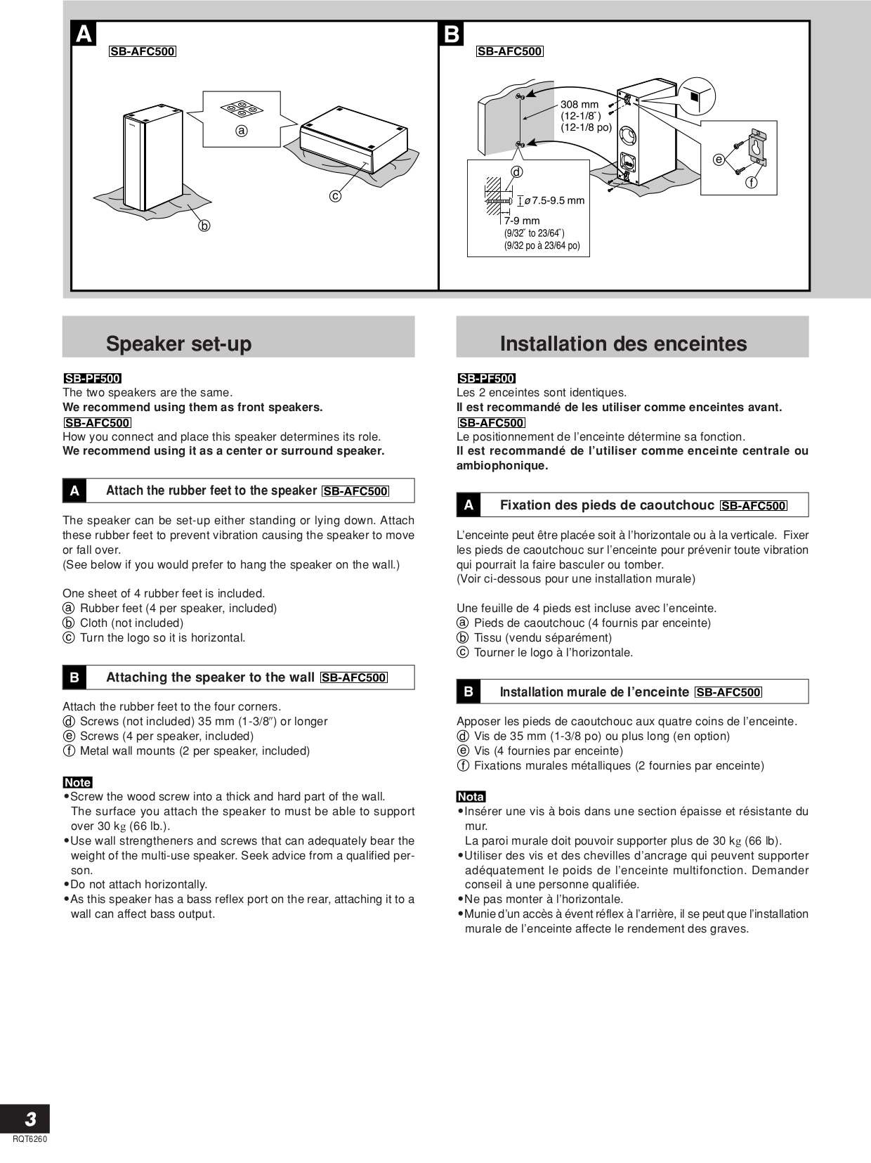 PDF manual for Panasonic Speaker SB-PF500