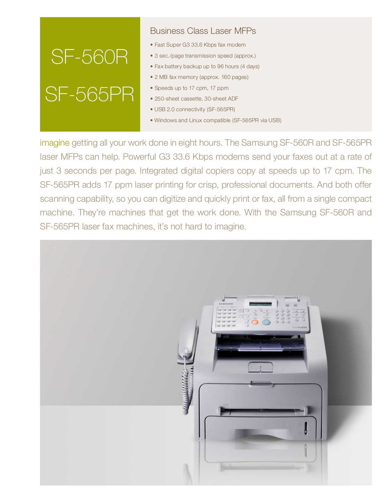 Download free pdf for Samsung SF150 Fax Machine manual