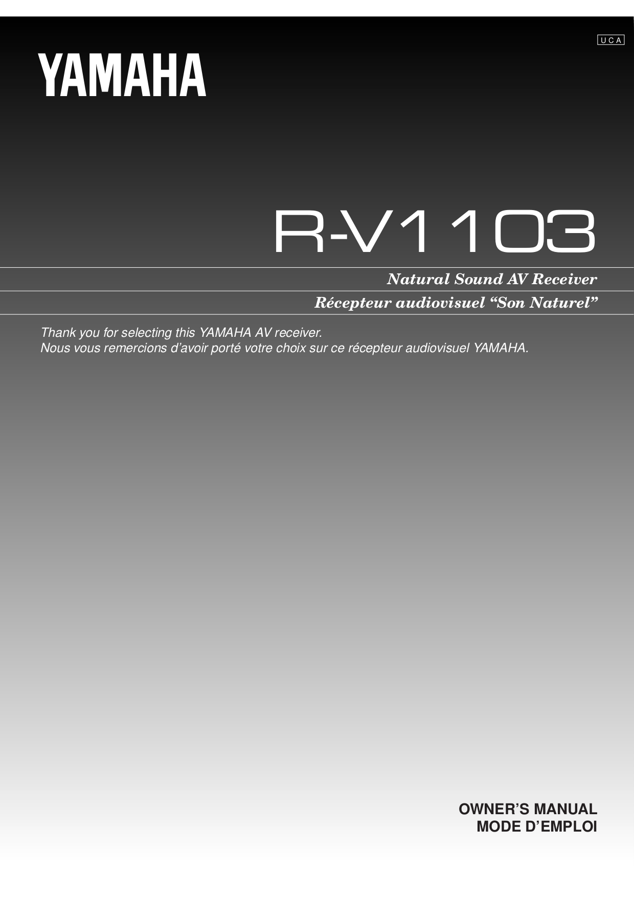 Download free pdf for Yamaha R-8 Receiver manual