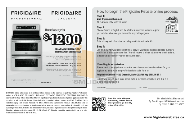 frigidaire gallery refrigerator manual pdf