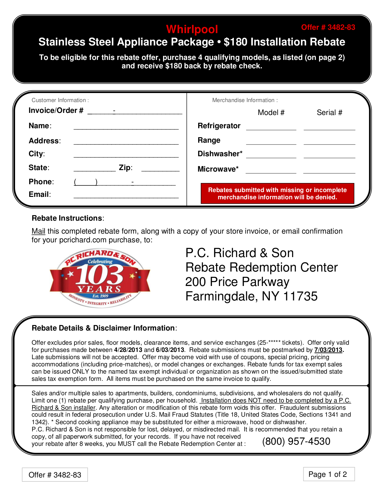 Download free pdf for Whirlpool WMH3205XVS Microwave manual