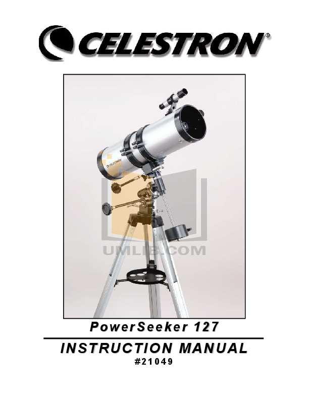 PDF manual for Celestron Telescope PowerSeeker 60