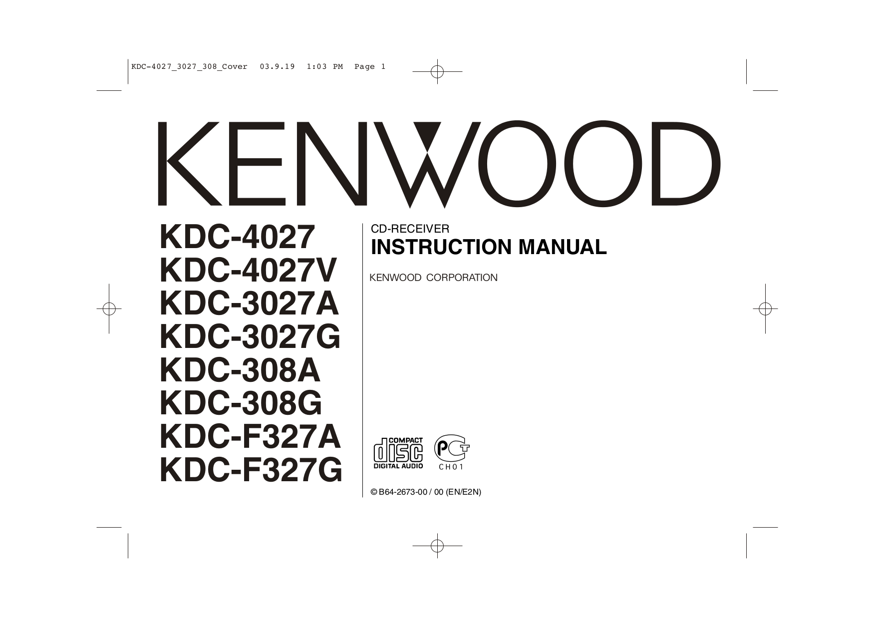 Download free pdf for Kenwood KDC-75R Car Receiver manual