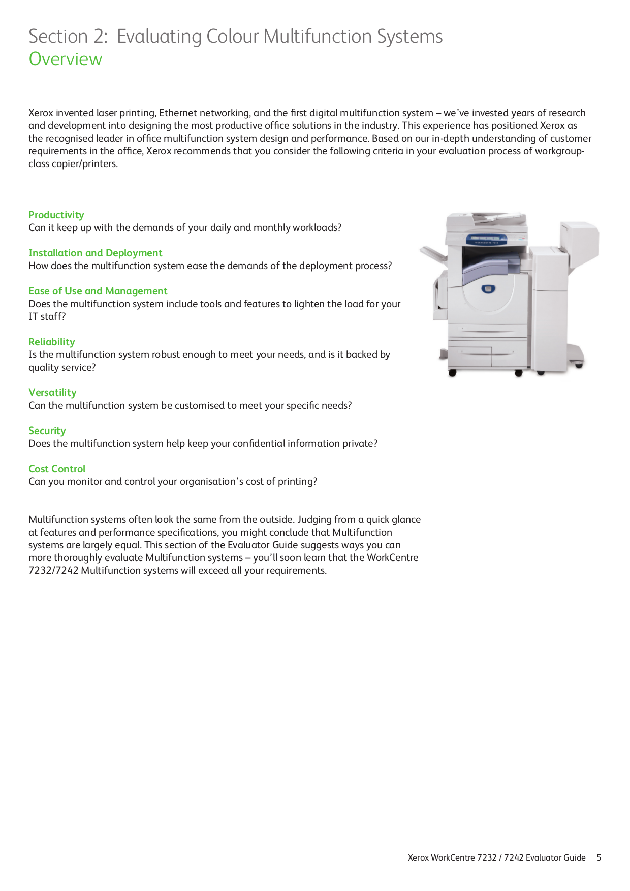 PDF manual for Xerox Multifunction Printer WorkCentre 7232