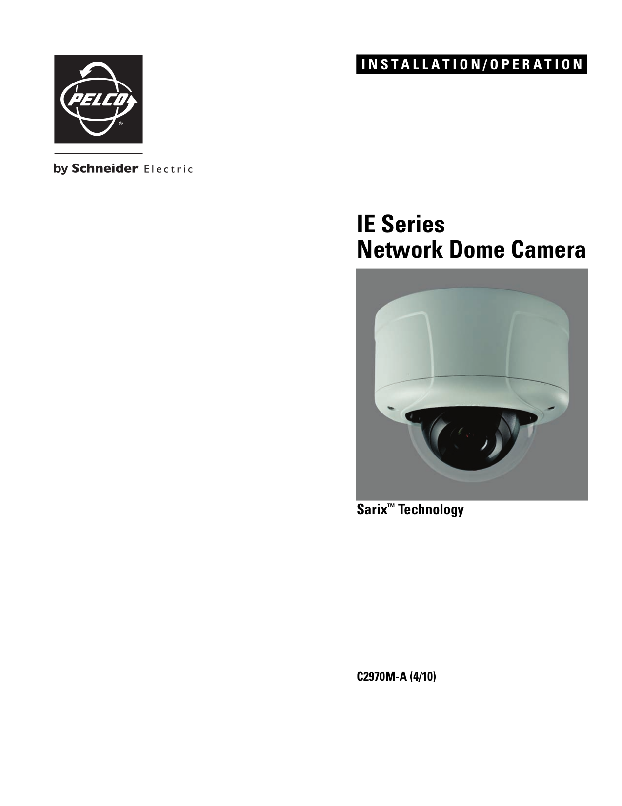 Download free pdf for Pelco IE10DN1 Security Camera manual