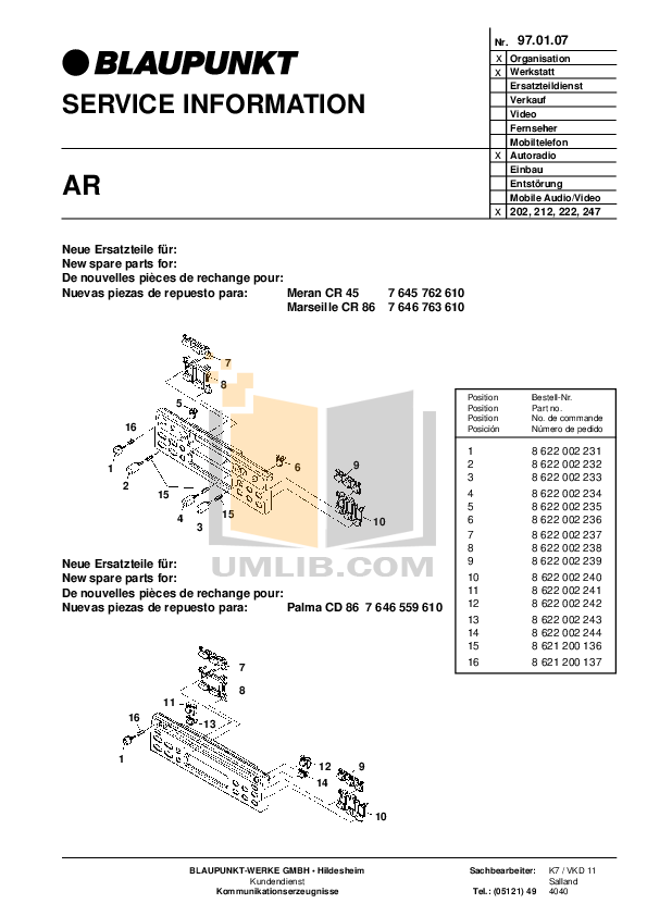 blaupunkt gmdat cdp manual