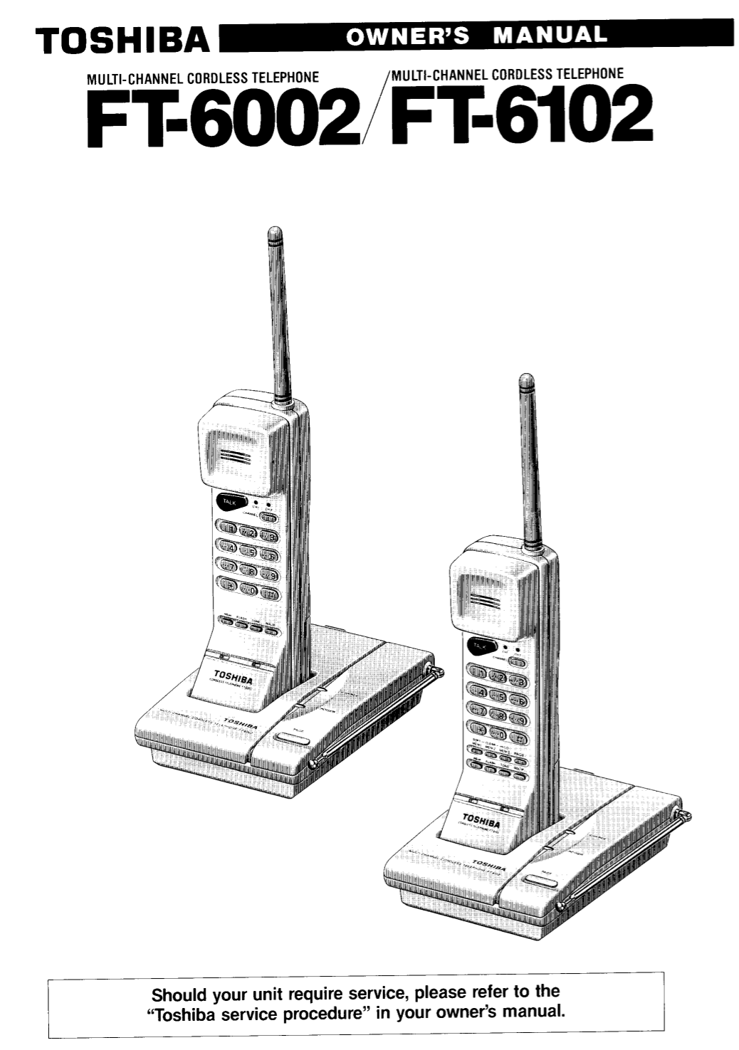 PDF manual for Toshiba Telephone FT6002