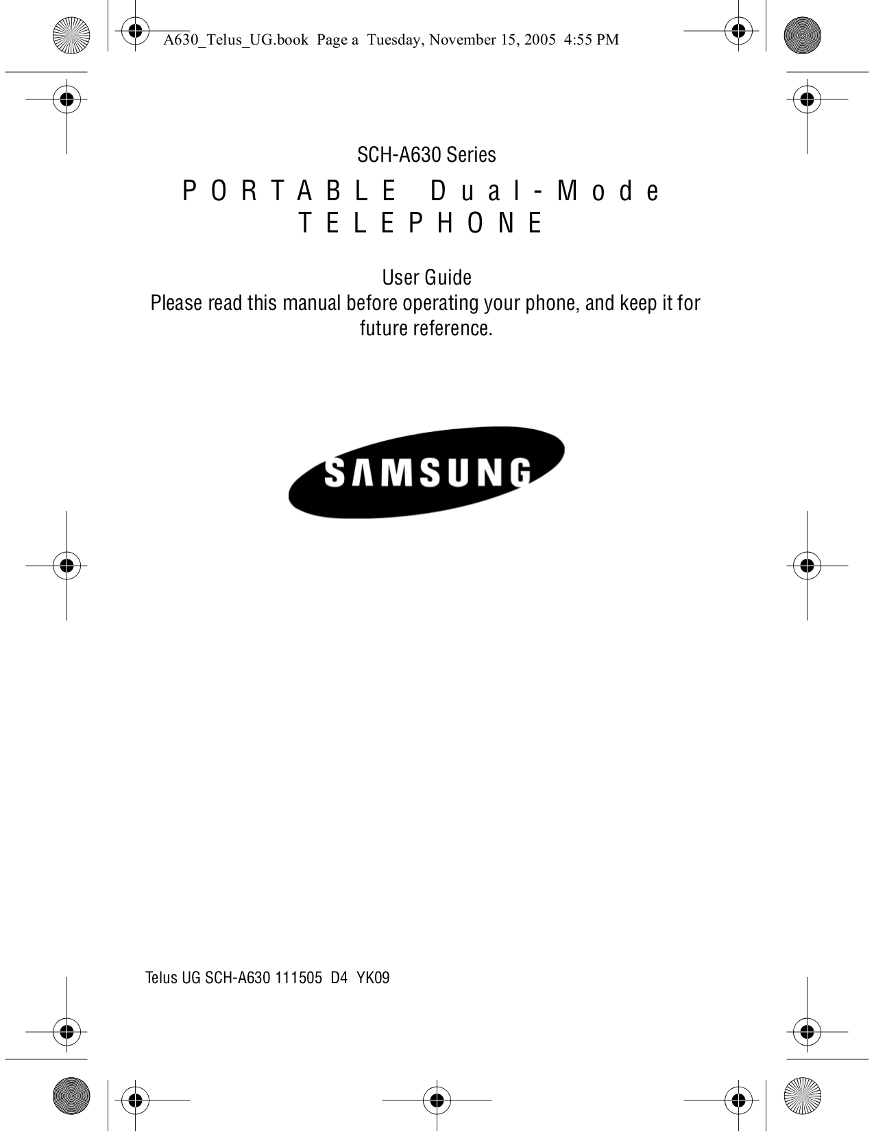 Download free pdf for Samsung SCH-A630 Cell Phone manual