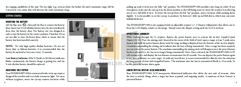 bushnell pinseeker 1500 repair manual