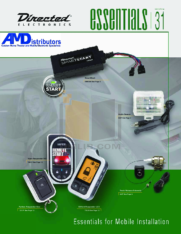 Download free pdf for DEI Clifford Smart Remote Start 3 Car Alarms