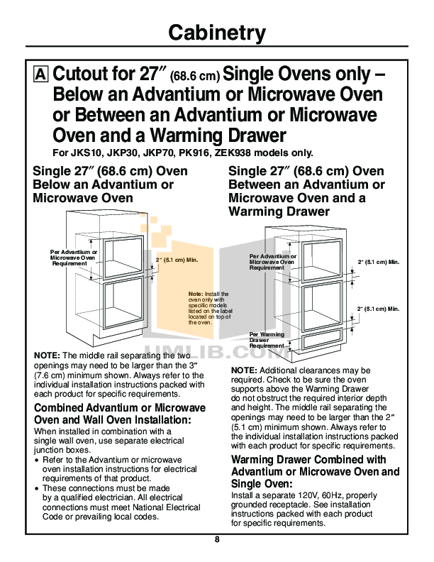 PDF manual for GE Oven Monogram ZET938SMSS