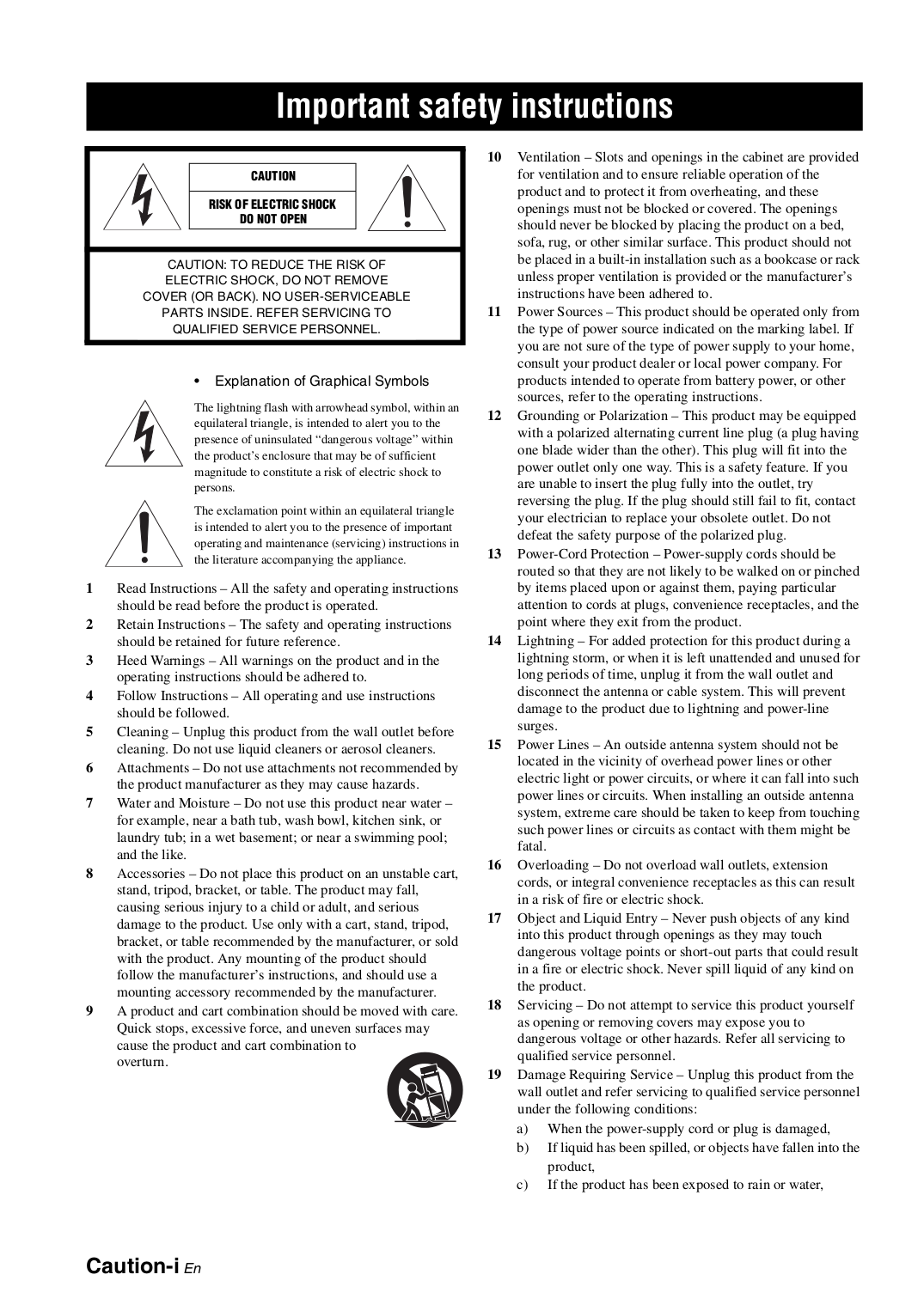 PDF manual for Yamaha Receiver RX-V3800