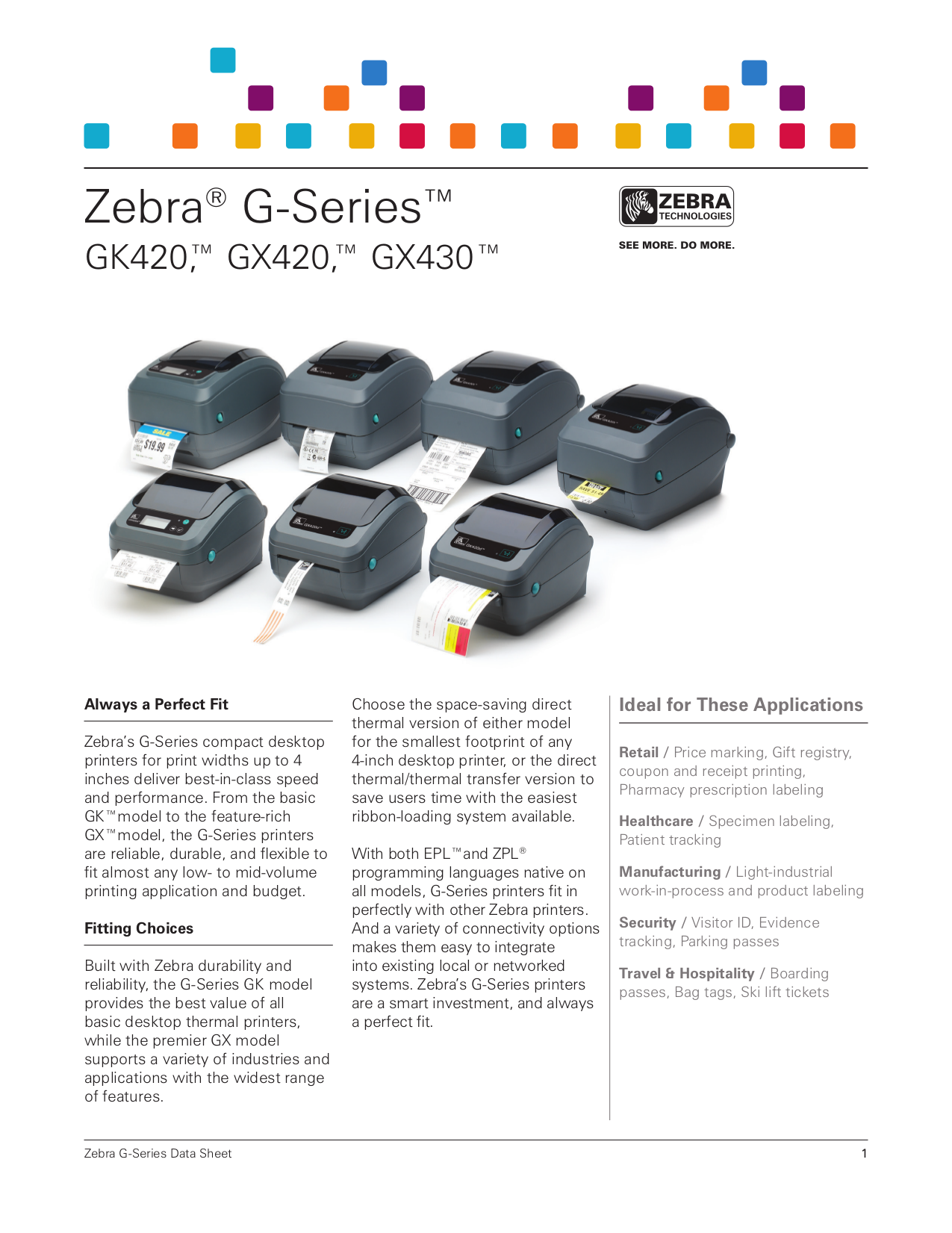 Download free pdf for Zebra GX420d Printer manual