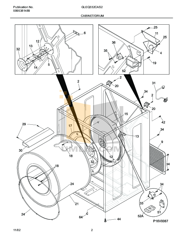 PDF manual for Frigidaire Dryer GLEQ332CAS2