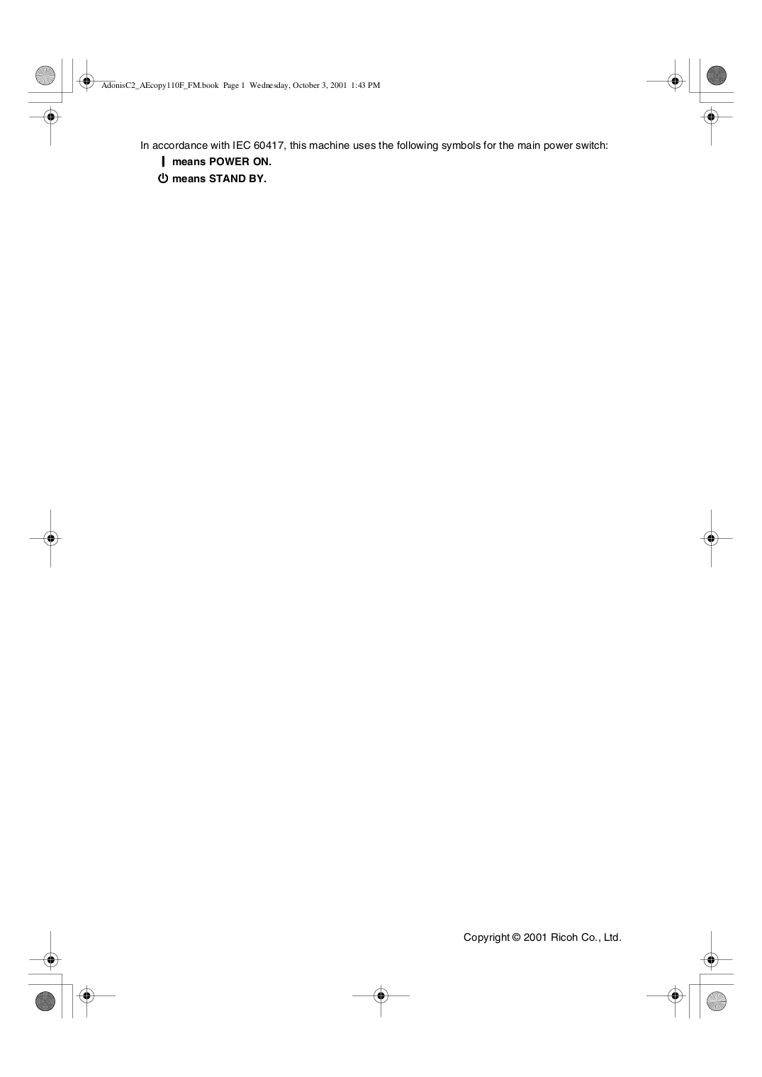 Ricoh Multifunction Printer Aficio 1035 pdf page preview