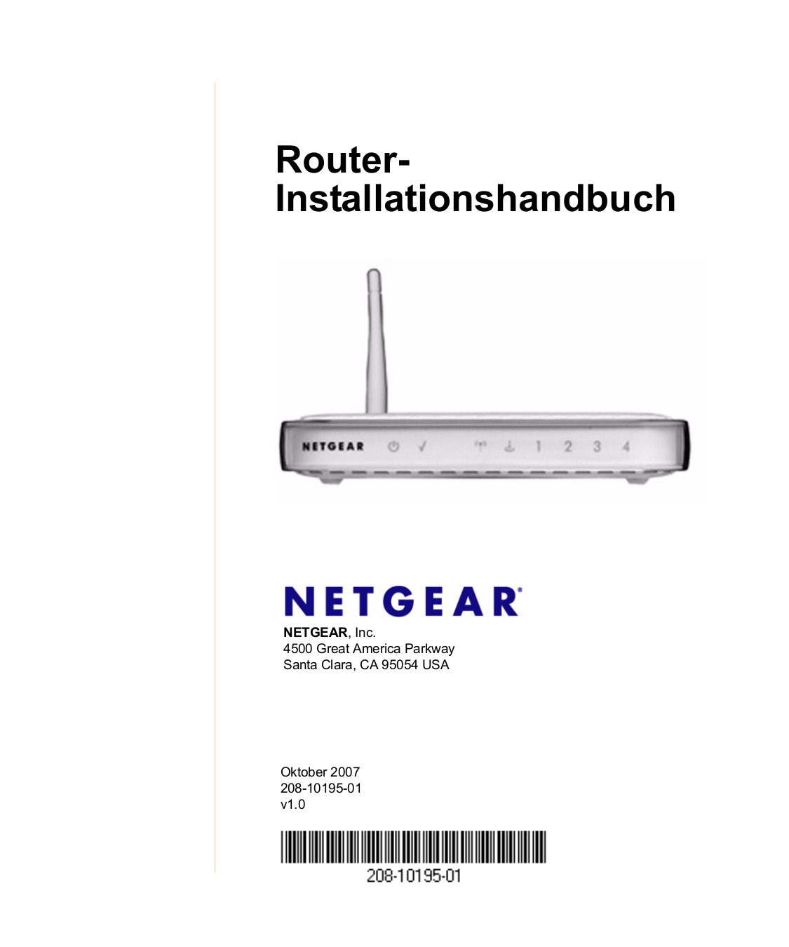 Download free pdf for Netgear RangeMax WNR1000 Wireless Router manual