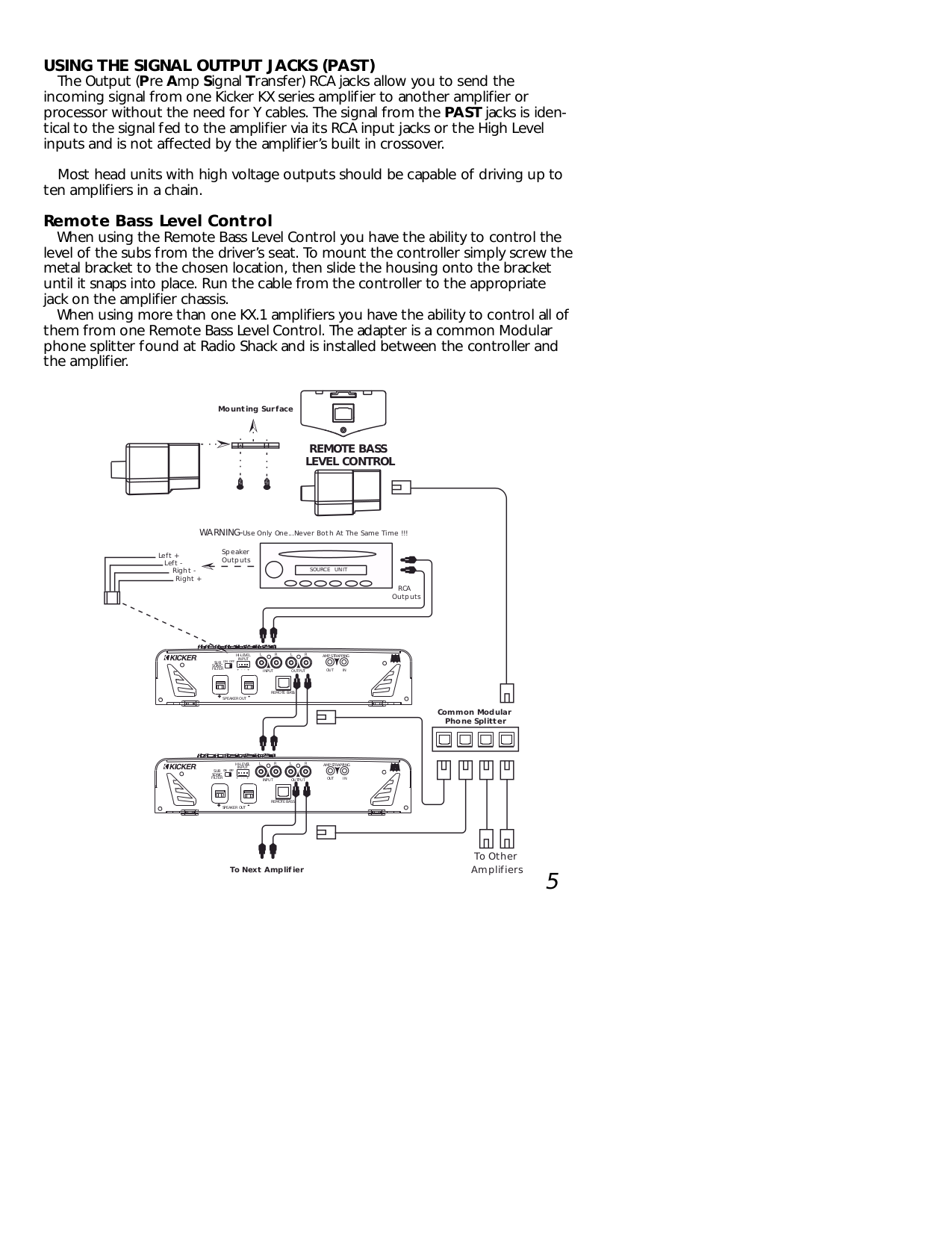 PDF manual for Kicker Car Amplifier KX400.2