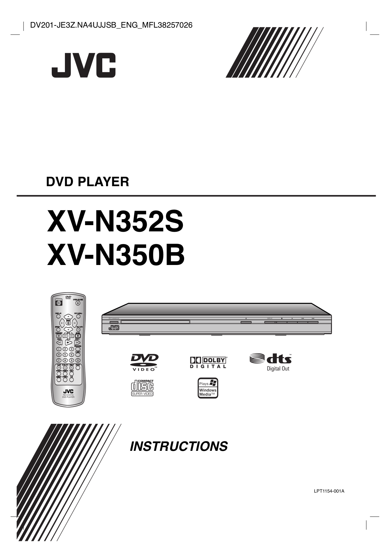 Download free pdf for JVC XVN352S DVD Players manual