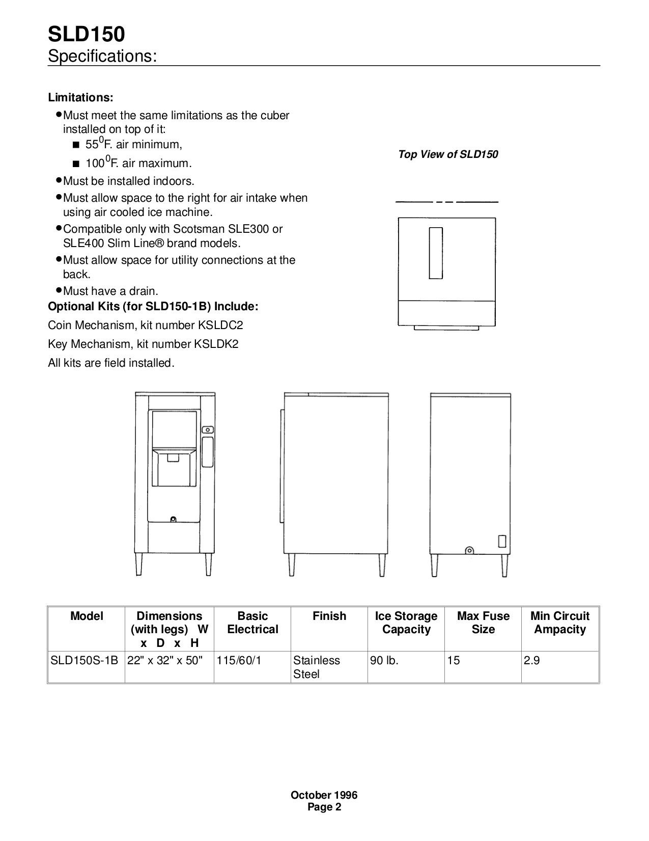 PDF manual for Scotsman Other SLE400R Ice Machine