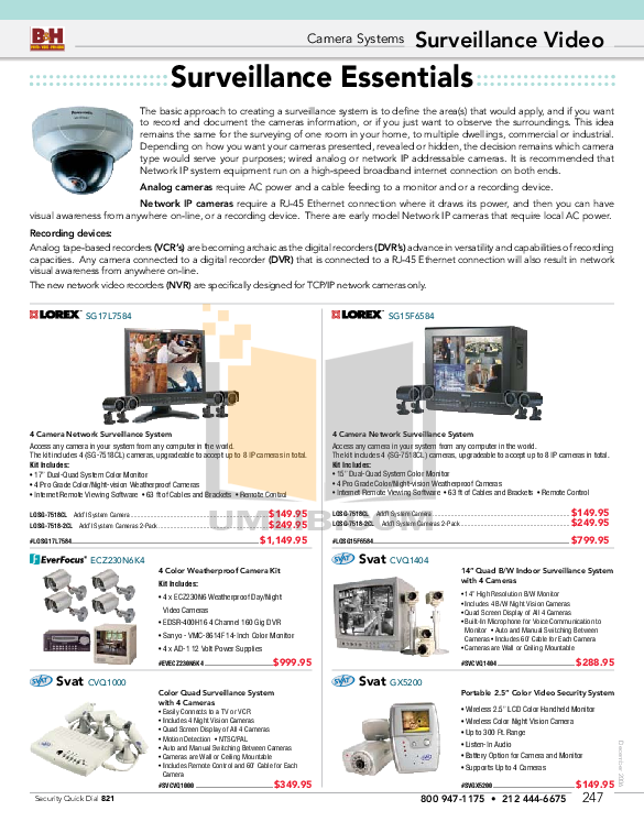 PDF manual for Elmo Security Camera TNC4604X