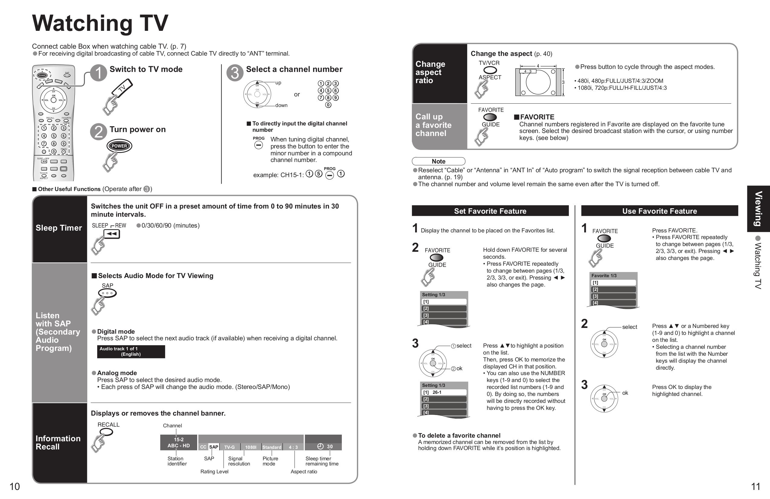 PDF manual for Panasonic TV Viera TC-32LX60