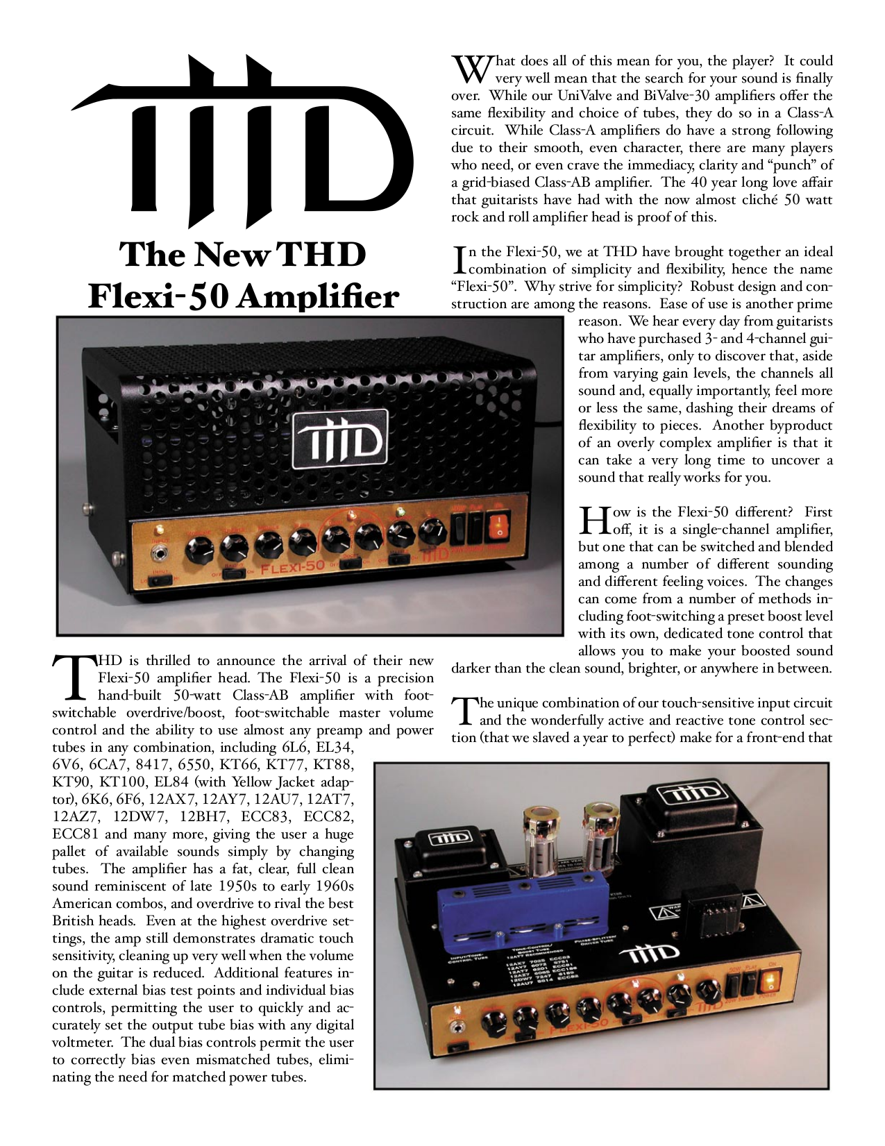 pdf for THD Amp Flexi-50 manual