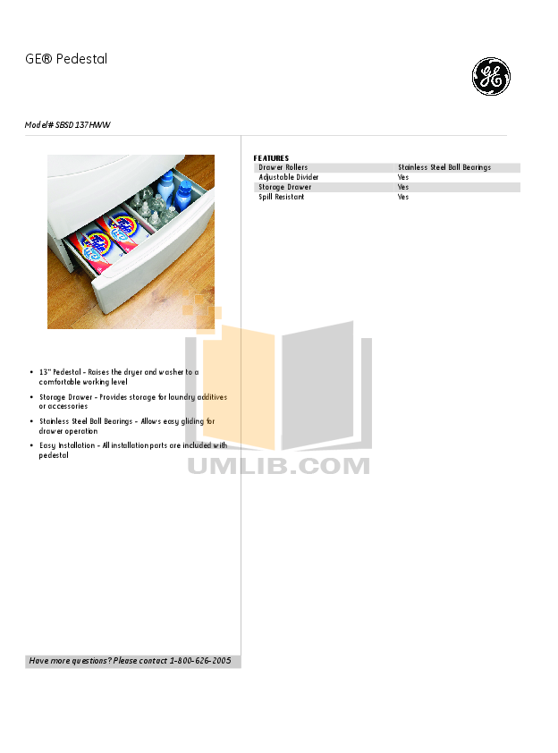 Download free pdf for GE WCVH6260FWW Washer manual