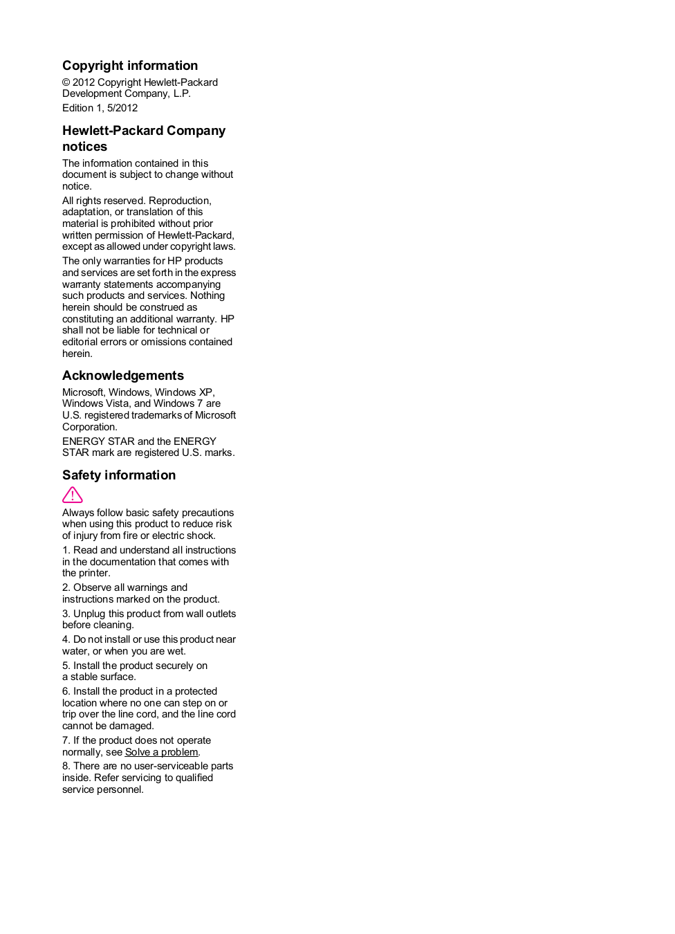 PDF manual for HP Printer Officejet Pro 8100