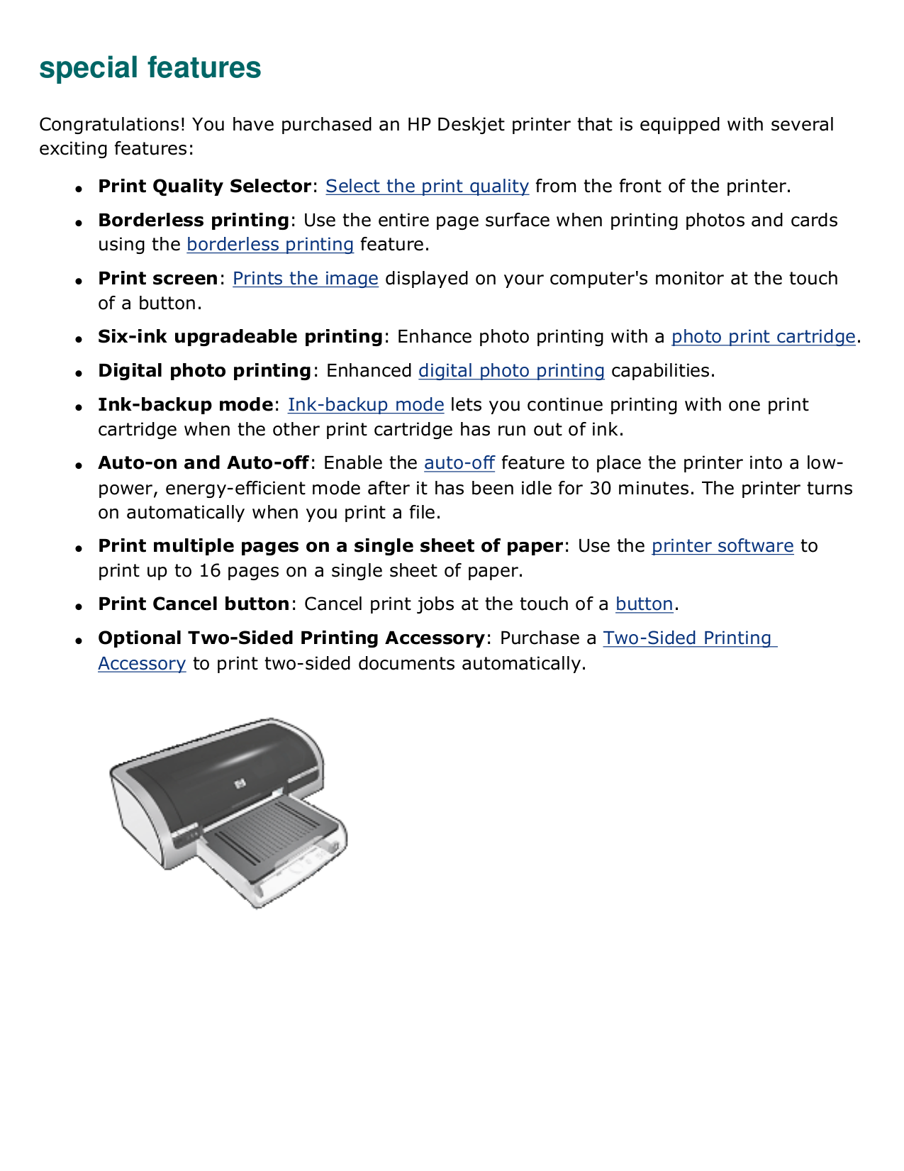 PDF manual for HP Printer Deskjet 5650