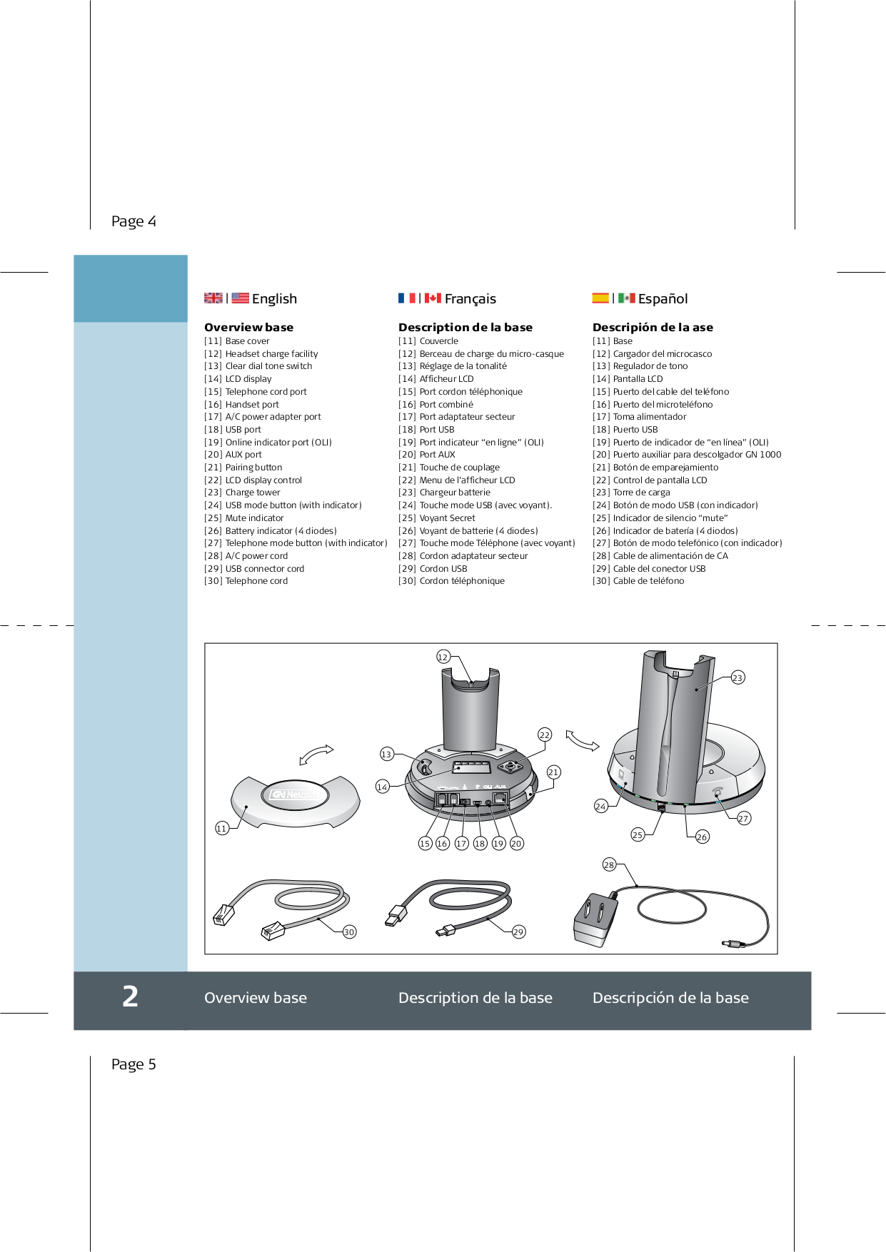 PDF manual for Jabra Headset GN 9350