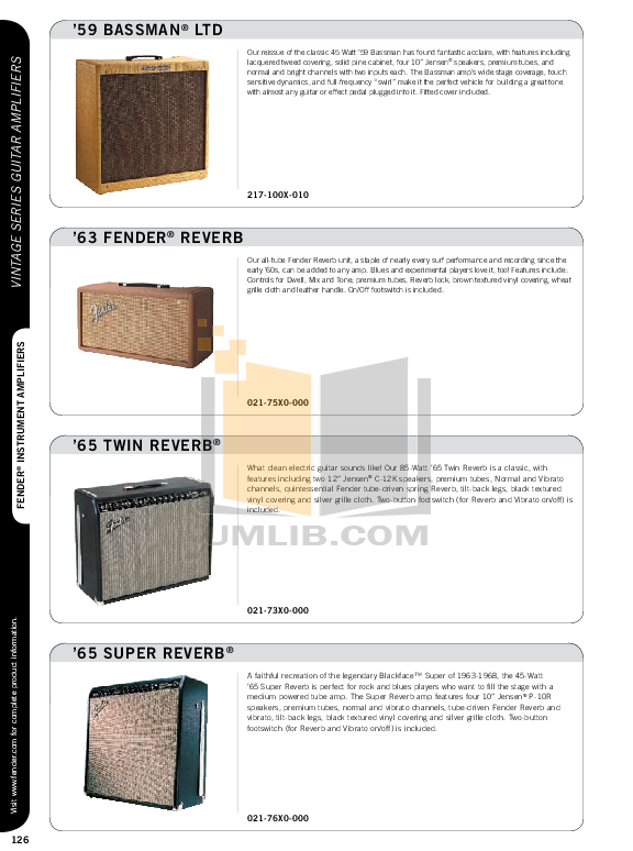 PDF manual for Fender Amp Acoustasonic 30 DSP