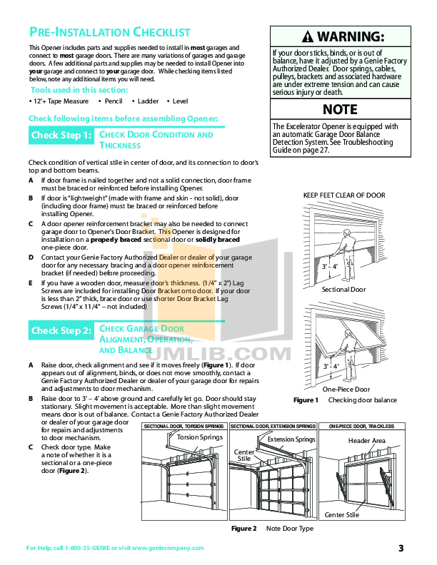 PDF manual for Genie Other ProMax Garage Door Opener