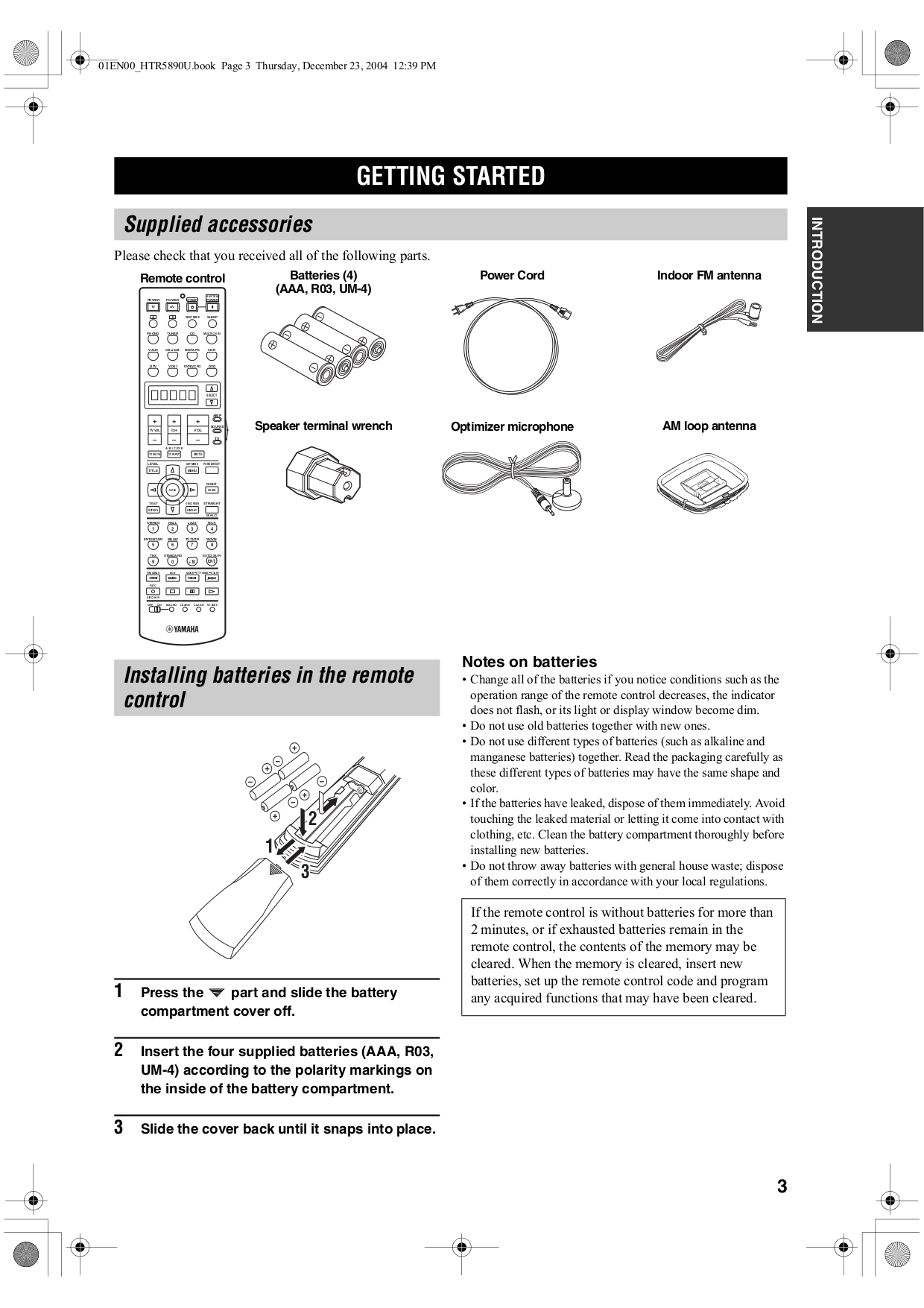 PDF manual for Yamaha Receiver HTR-5990