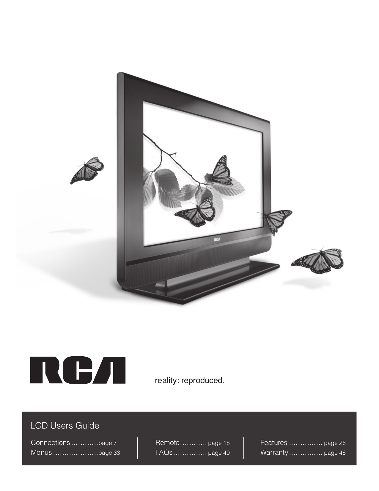 PDF manual for RCA TV L46WD22