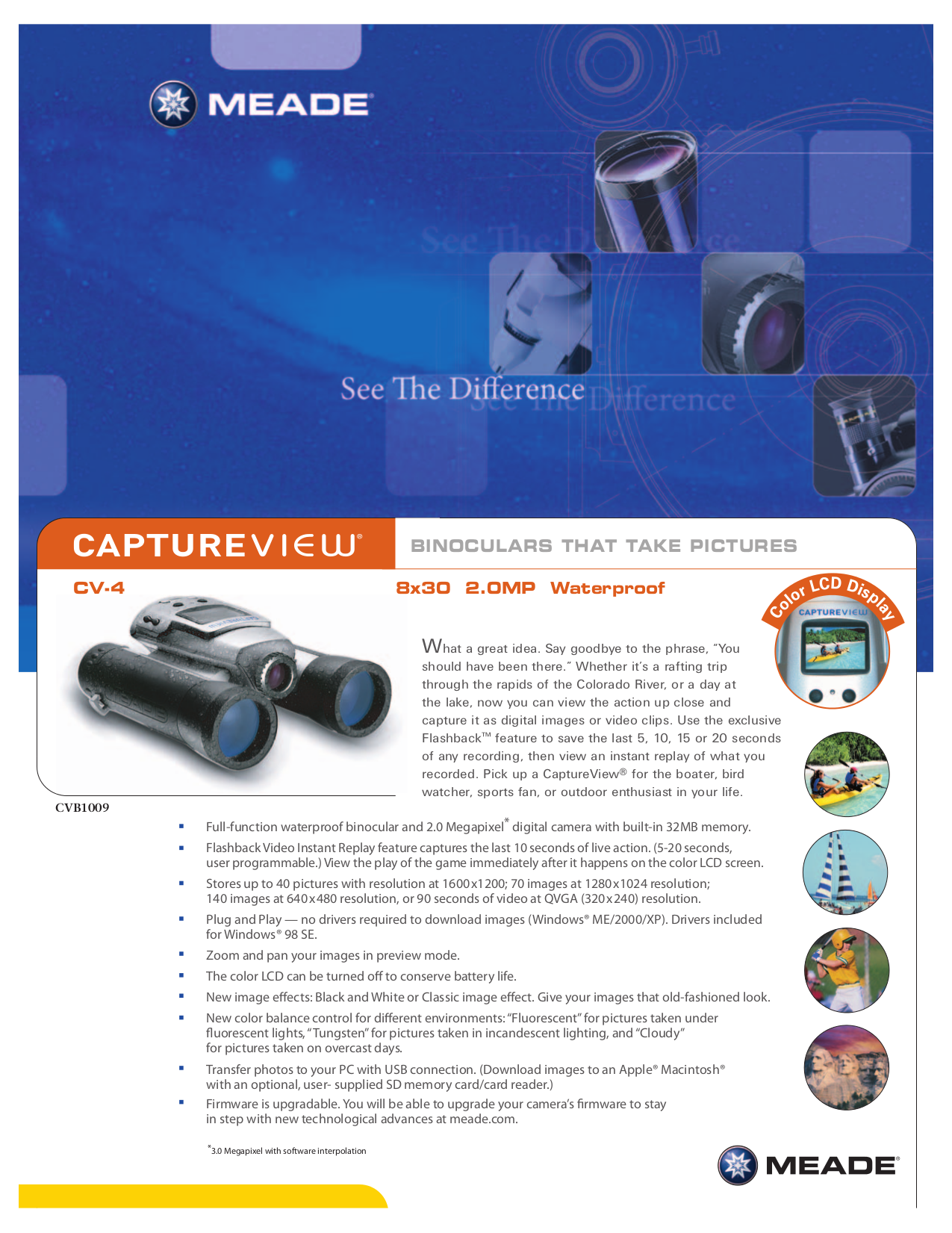 Download free pdf for Meade CaptureView 8x30 Binocular manual