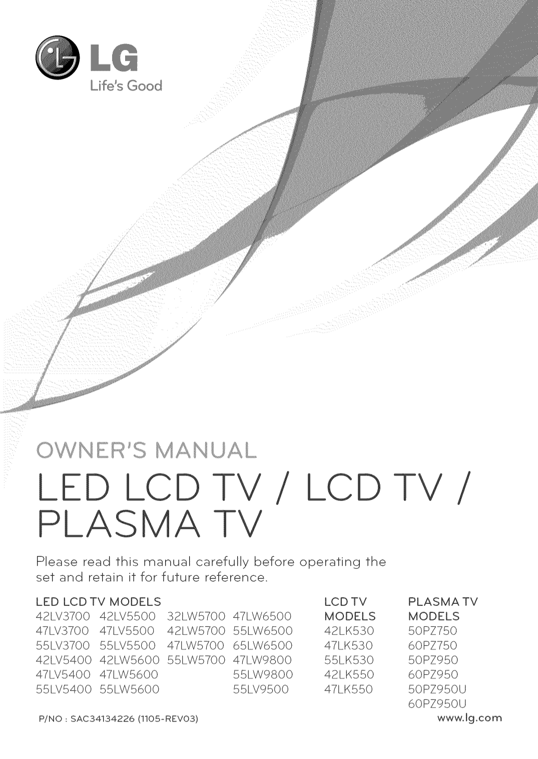Download free pdf for LG 42LV5400 TV manual